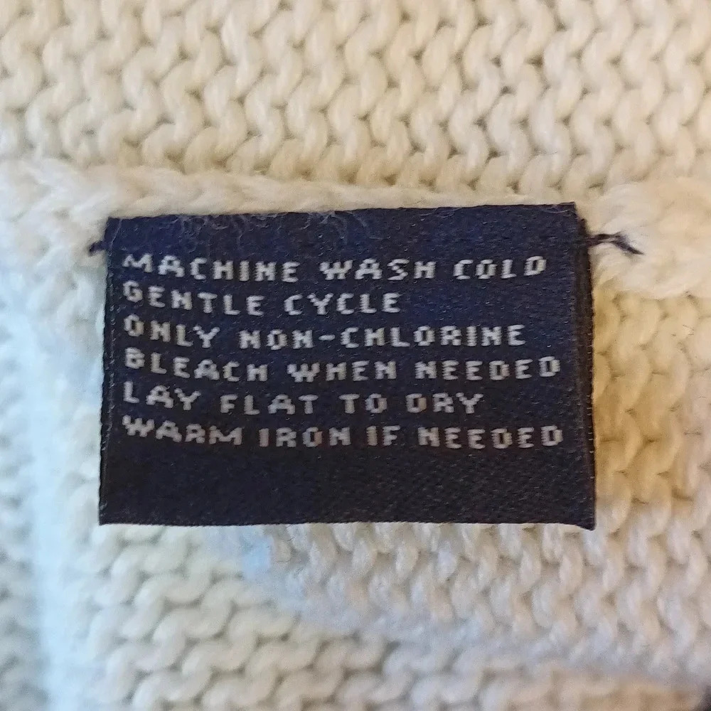 American living cozy wrap v-neck sweater roll collar button crossover closure L - Picture 12 of 16